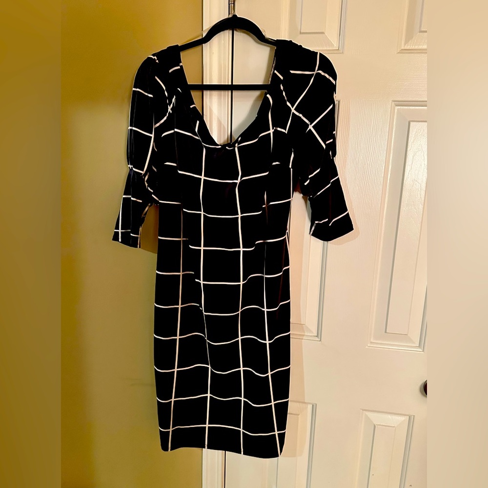 Gray and white bodycon Dress